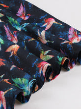 Load image into Gallery viewer, Sweet Navy Birds Printed Cotton 50s Flapper Dress