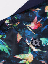 Load image into Gallery viewer, Sweet Navy Birds Printed Cotton 50s Flapper Dress
