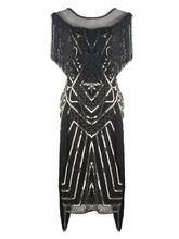 Load image into Gallery viewer, Green Gatsby Glitter Fringe 1920s Flapper Dress