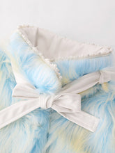 Load image into Gallery viewer, Gradient Blue Sweet Warm Faux Fur Winter Coat