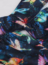 Load image into Gallery viewer, Sweet Navy Birds Printed Cotton 50s Flapper Dress