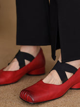 Load image into Gallery viewer, Women's Strappy High Heels Mary Jane Shoes  Ballet Genuine Leather Shoes