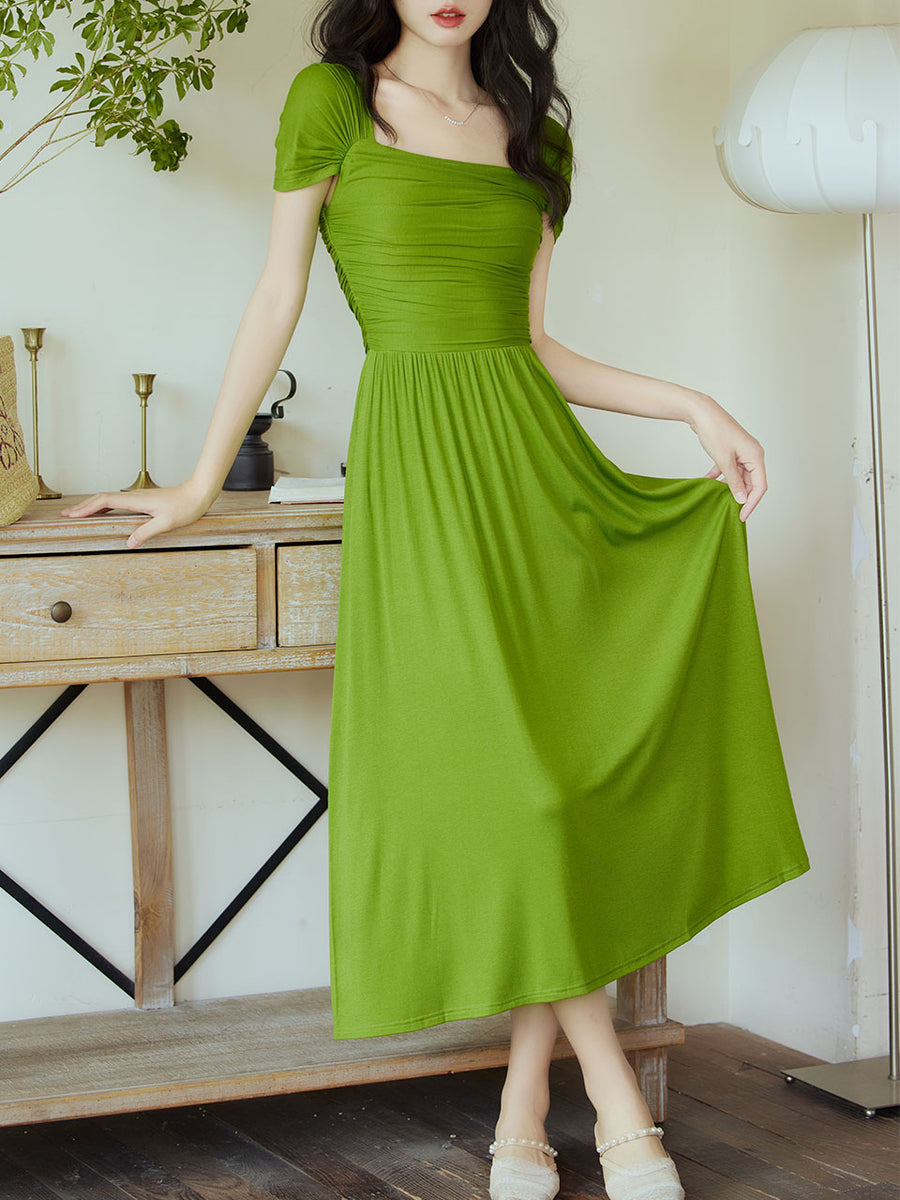 Green La La Land Inspired Vintage Dress, Green / XS Green La La Land Inspired Vintage Dress, Green / XS