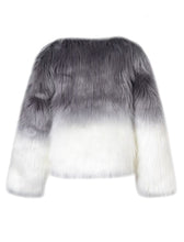 Load image into Gallery viewer, Gradient Color Faux Fur Long Sleeve Coat Women Winter Coat