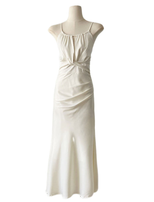 White Spaghetti Strap Bodycon Dress Sexy Wedding Party Dress