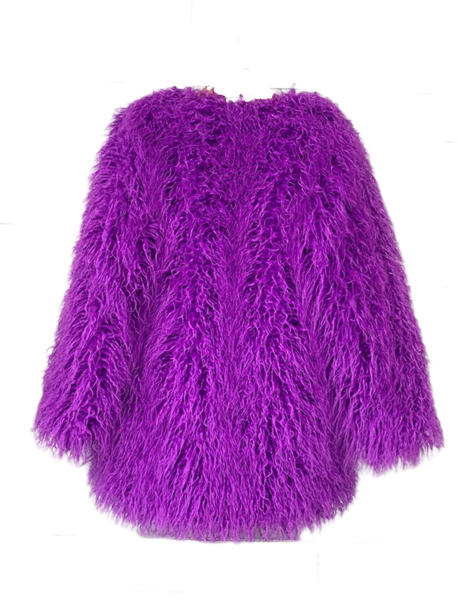 Faux Fur Coat Women Long Sleeve Taylor Swift Same Style Winter