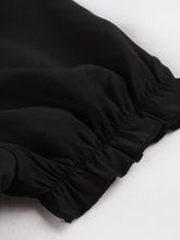 Load image into Gallery viewer, Black Ruffles Off Shoulder 1950S Vintage Swing Dress
