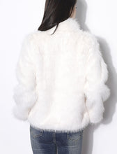 Load image into Gallery viewer, White Victorian Frock Long Sleeve Faux Fur Coat Women Winter Coat