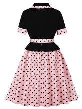 Load image into Gallery viewer, Ladybug Inspired Red and Black Polka Dot Shirt Dress