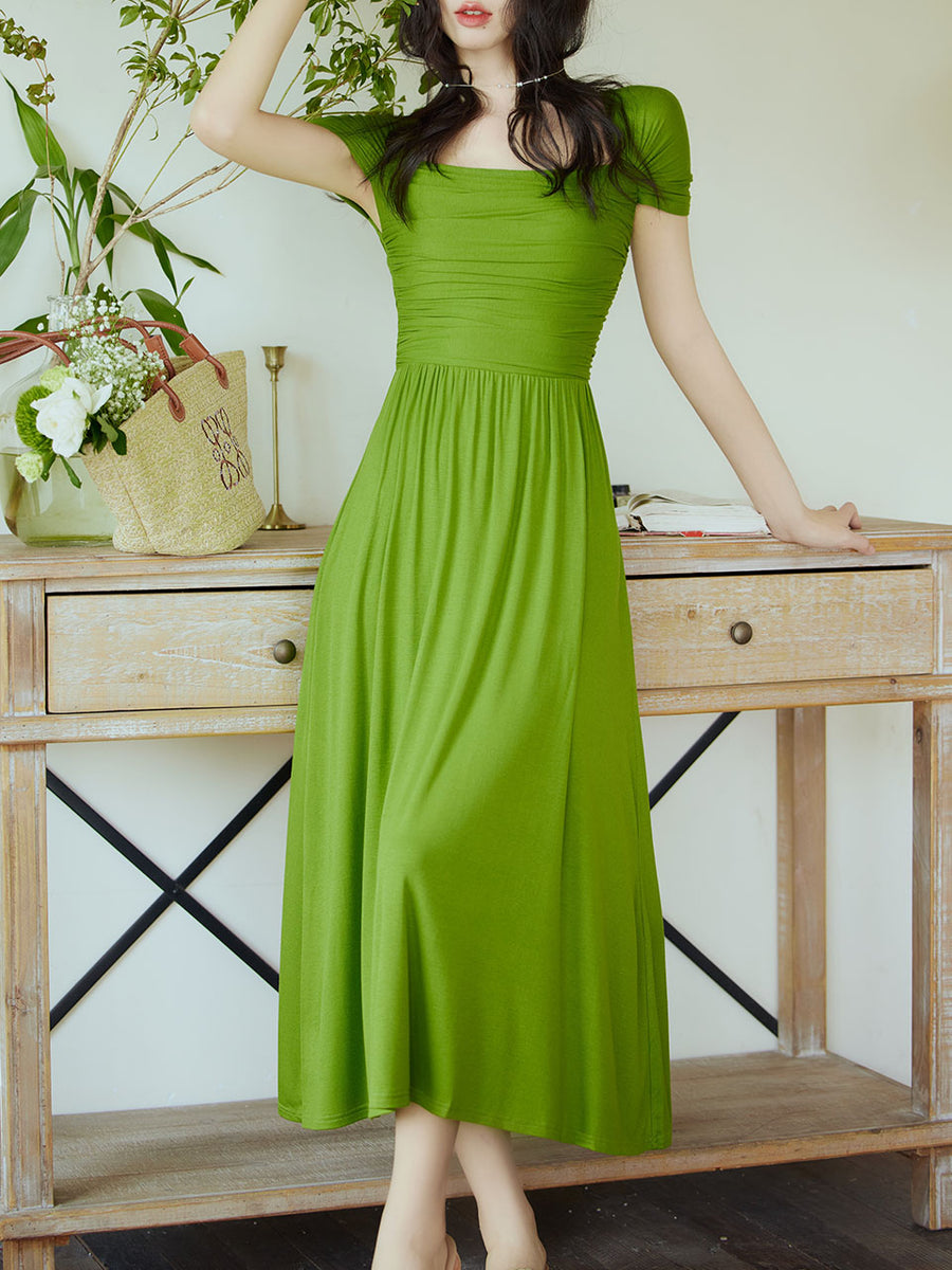 Green La La Land Inspired Vintage Dress Green La La Land Inspired Vintage Dress