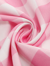 Load image into Gallery viewer, Pink And White Barbie Same Style Plaid Halter 1950S Vintage Dress