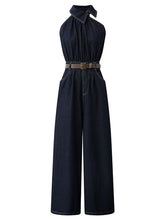 Load image into Gallery viewer, Denim Retro Sleeveless Vintage Jumpsuit