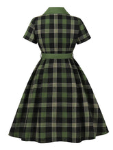 Load image into Gallery viewer, Clueless Inspired Yellow Plaid Vintage Shirt Dress
