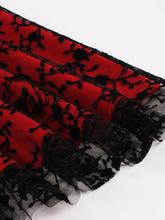 Load image into Gallery viewer, 1950S Lace Semi-Sheer Flocking Printing Vintage Halloween Dress