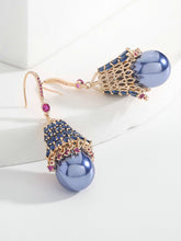 Load image into Gallery viewer, Palace Luxury ear hook Zzircon Pearl Handicraft Earrings