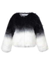 Load image into Gallery viewer, Gradient Color Faux Fur Long Sleeve Coat Women Winter Coat