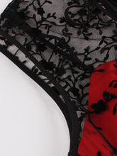 Load image into Gallery viewer, 1950S Lace Semi-Sheer Flocking Printing Vintage Halloween Dress