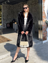 Load image into Gallery viewer, Faux Fur Coat Women V Neck Long Sleeve Maxi Winter Coat