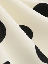 Load image into Gallery viewer, White and Black Polka Dots  Spaghetti Ruffles 1950S Vintage Dress Inspired by Cruella de Vil