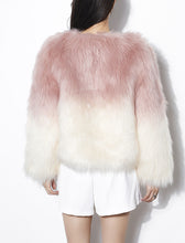 Load image into Gallery viewer, Gradient Color Faux Fur Long Sleeve Coat Women Winter Coat