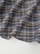 Load image into Gallery viewer, Navy Retro Plaid Crew Neck Sleeveless Irregular Hem Vintage Dress