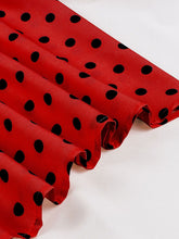 Load image into Gallery viewer, Ladybug Inspired Red and Black Polka Dot Shirt Dress