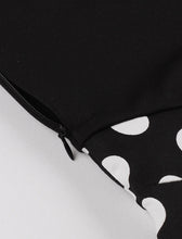 Load image into Gallery viewer, Off Shoulder Polka Dots 1950S Vintage Swing Dress With Button