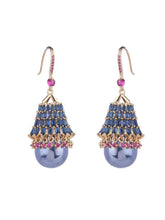 Load image into Gallery viewer, Palace Luxury ear hook Zzircon Pearl Handicraft Earrings