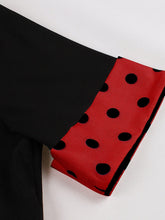 Load image into Gallery viewer, Ladybug Inspired Red and Black Polka Dot Shirt Dress