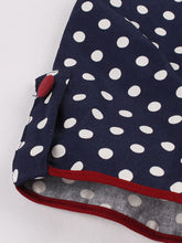 Load image into Gallery viewer, White Polka Dots  Square Collar Puff Sleeve 1950S Vintage Swing Dress