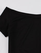 Load image into Gallery viewer, Off Shoulder Polka Dots 1950S Vintage Swing Dress With Button