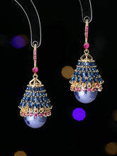 Load image into Gallery viewer, Palace Luxury ear hook Zzircon Pearl Handicraft Earrings