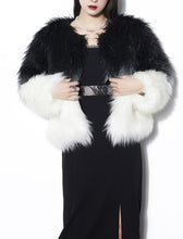 Load image into Gallery viewer, Gradient Color Faux Fur Long Sleeve Coat Women Winter Coat