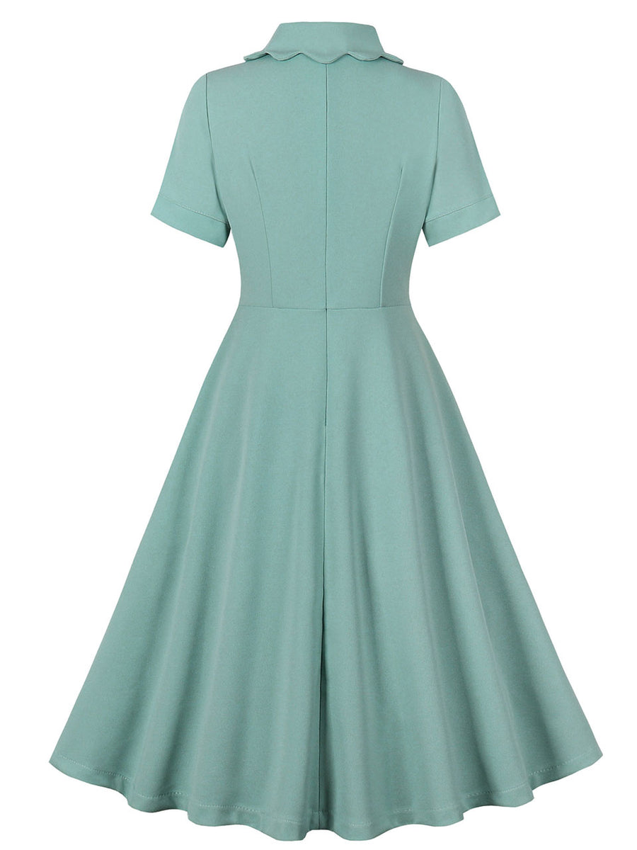 mint green 50s dress V Neck 1950s Vintage Swing – Jolly Vintage FTW