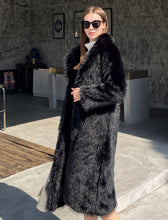 Load image into Gallery viewer, Faux Fur Coat Women V Neck Long Sleeve Maxi Winter Coat