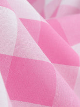 Load image into Gallery viewer, Pink And White Plaid Strap Classis Style Barbie Same Style 1950S Vintage Dress Set