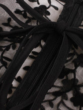 Load image into Gallery viewer, 1950S Lace Semi-Sheer Flocking Printing Vintage Halloween Dress