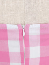 Load image into Gallery viewer, Pink And White Plaid Strap Classis Style Barbie Same Style 1950S Vintage Dress Set