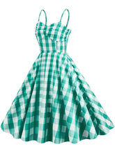 Load image into Gallery viewer, Pink And White Plaid Strap Classis Style Barbie Same Style 1950S Vintage Dress Set