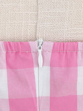 Load image into Gallery viewer, Pink And White Barbie Same Style Plaid Halter Classis Style 1950S Vintage Dress