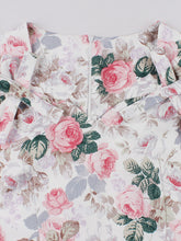 Load image into Gallery viewer, Sweet Rose Printed Cotton 1950s Vintage Swing Dress