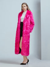 Load image into Gallery viewer, Faux Fur Coat Women V Neck Long Sleeve Maxi Winter Coat
