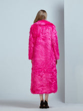 Load image into Gallery viewer, Faux Fur Coat Women V Neck Long Sleeve Maxi Winter Coat