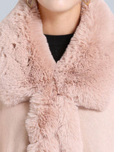 Load image into Gallery viewer, Women Poncho Sweater Faux Fur Coat Shawl Collar