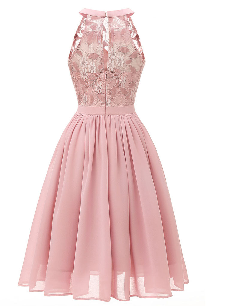Solid Color Round Collar A line Vintage Dress – Jolly Vintage