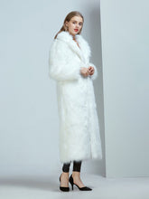 Load image into Gallery viewer, Faux Fur Coat Women V Neck Long Sleeve Maxi Winter Coat