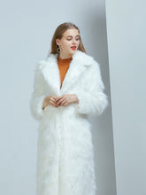 Load image into Gallery viewer, Faux Fur Coat Women V Neck Long Sleeve Maxi Winter Coat