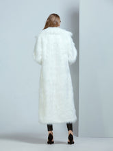 Load image into Gallery viewer, Faux Fur Coat Women V Neck Long Sleeve Maxi Winter Coat
