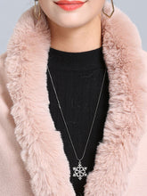 Load image into Gallery viewer, Faux Fur Coat Women Plaid Poncho Long Sleeve Batwing Oversized Cape Coat
