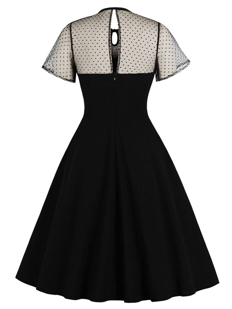 navy blue dress for baby girl 1950s Vintage A-Line 3/4 Sleeve Summer Wedding Dress V-Neck Tea Length Civil Gown main image 1
